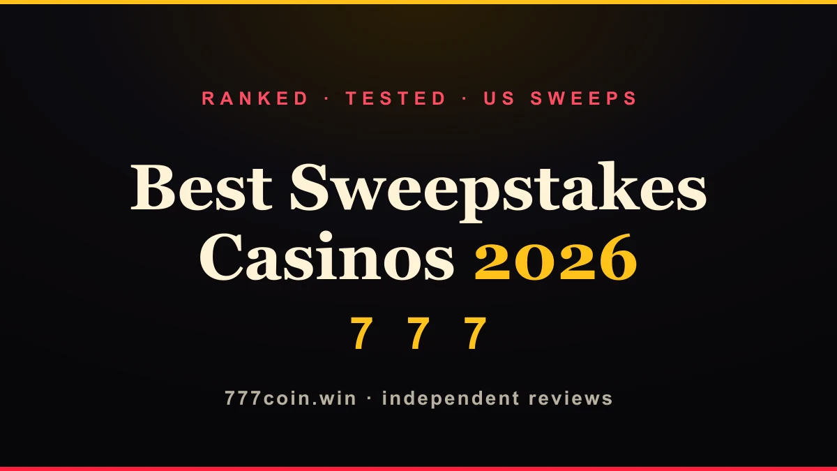 Best Sweepstakes Casinos 2026 ranked and tested by 777coin.win